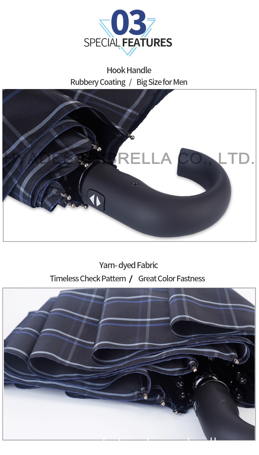 Taschenschirm Classic Yarndyye Stoff 1 Mens Folding Umbrella Classic Yarndye Fabric 1